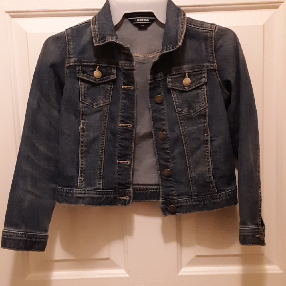 Lands End Jean Jacket Kids Size Small